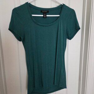 White House Black Market Teal Scoop Neck Tee Size XS